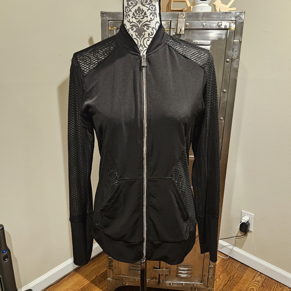 Anatomie Women’s Mesh Fishnet accent Track Jacket sz M